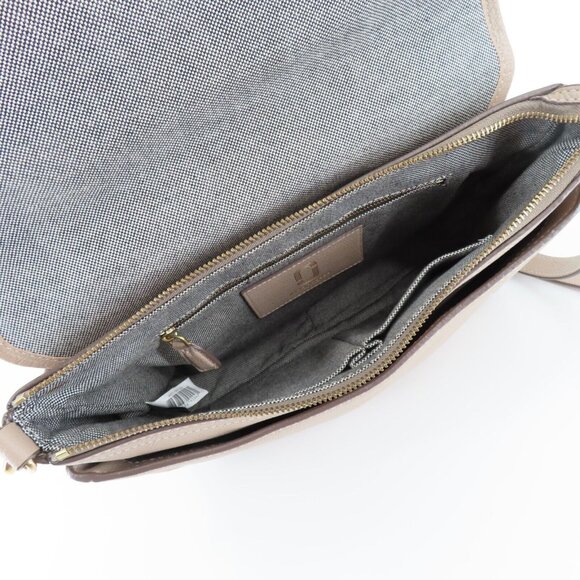 Marc Jacobs Interlock Beige Pebbled Leather Courier Messenger Crossbody Purse - Picture 10 of 16